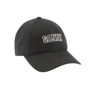 Gorra Ganni Negra con logo